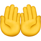 Emoji de deux mains qui forment une coupelle