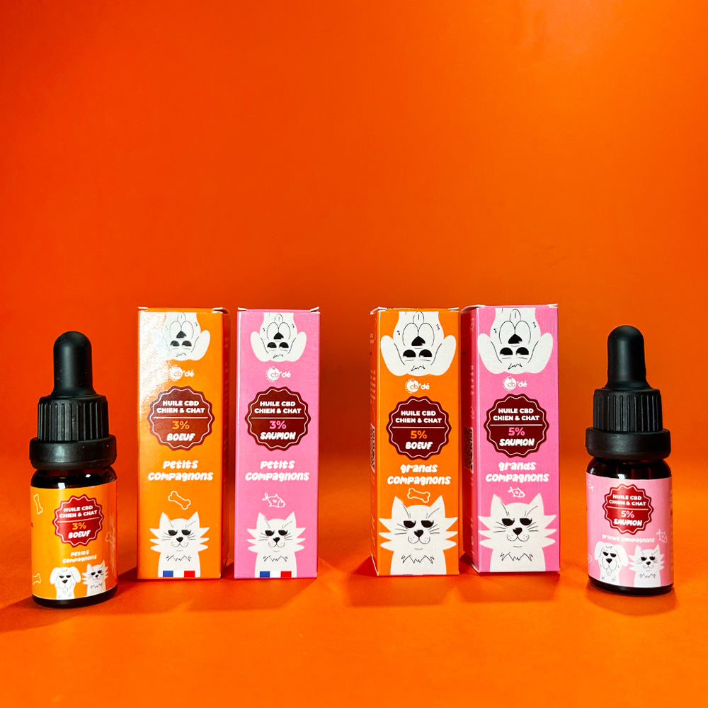 Gamme d'huiles au CBD pour les animaux